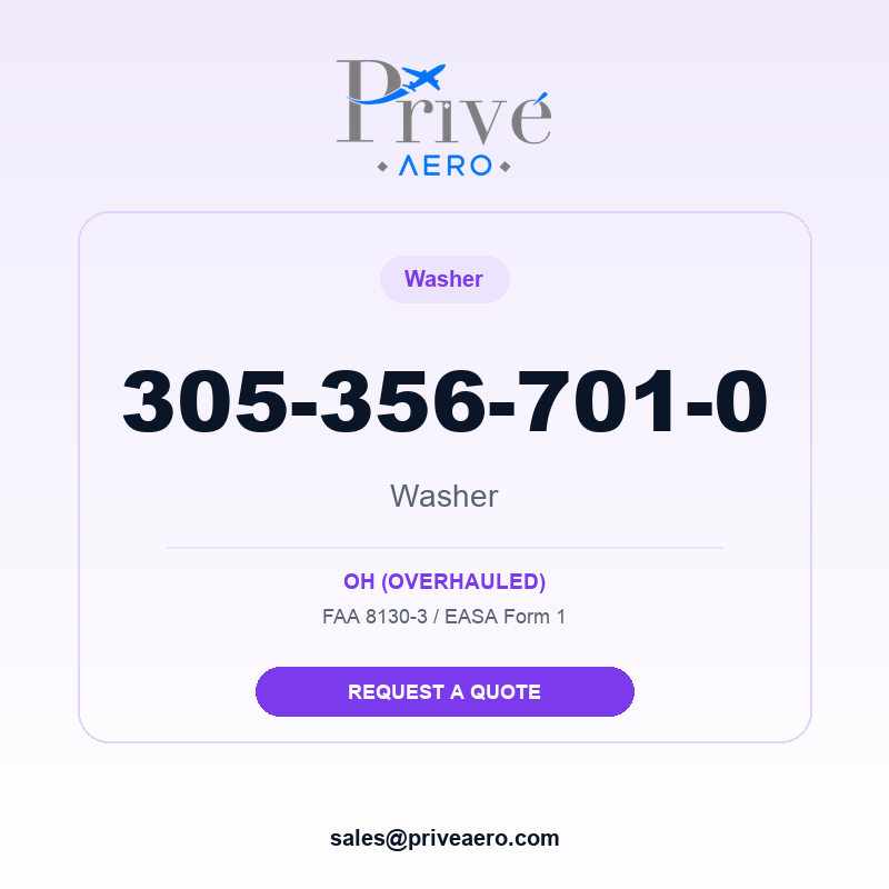 P/N 305-356-701-0 Washer 305-356-701-0 Washer – Privé Aero