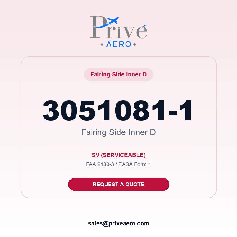 P/N 3051081-1 Fairing Side Inner D 3051081-1 Fairing Side Inner D – Privé Aero