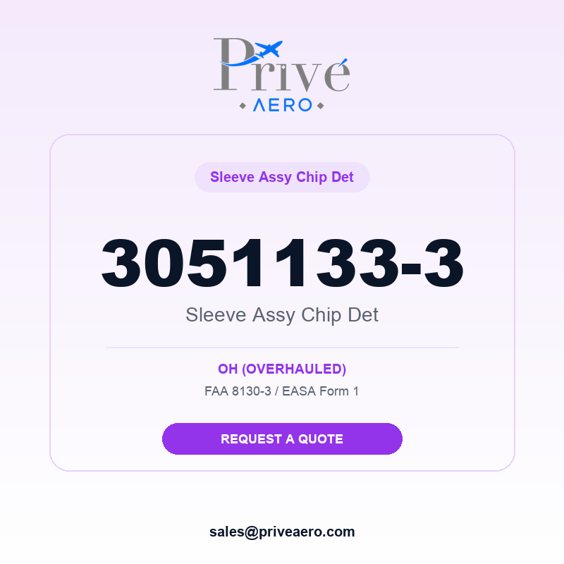 P/N 3051133-3 Sleeve ASSY Chip Det 3051133-3 Sleeve ASSY Chip Det – Privé Aero