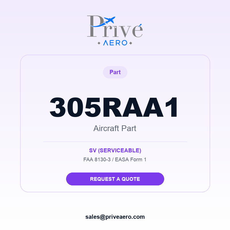 P/N 305RAA1 305RAA1 – Privé Aero