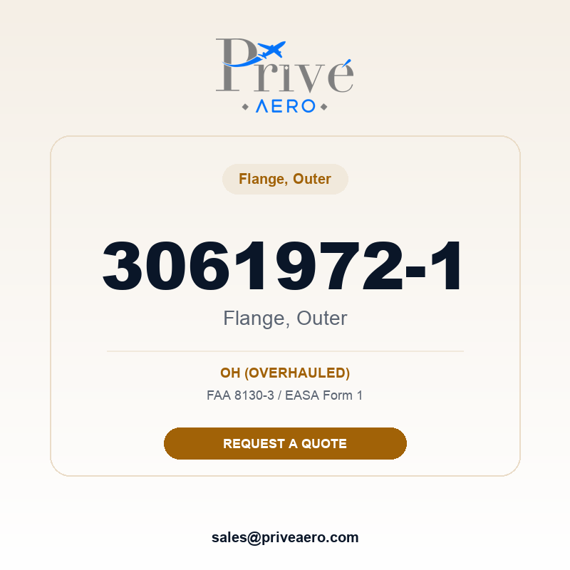 P/N 3061972-1 Flange, Outer 3061972-1 Flange, Outer – Privé Aero