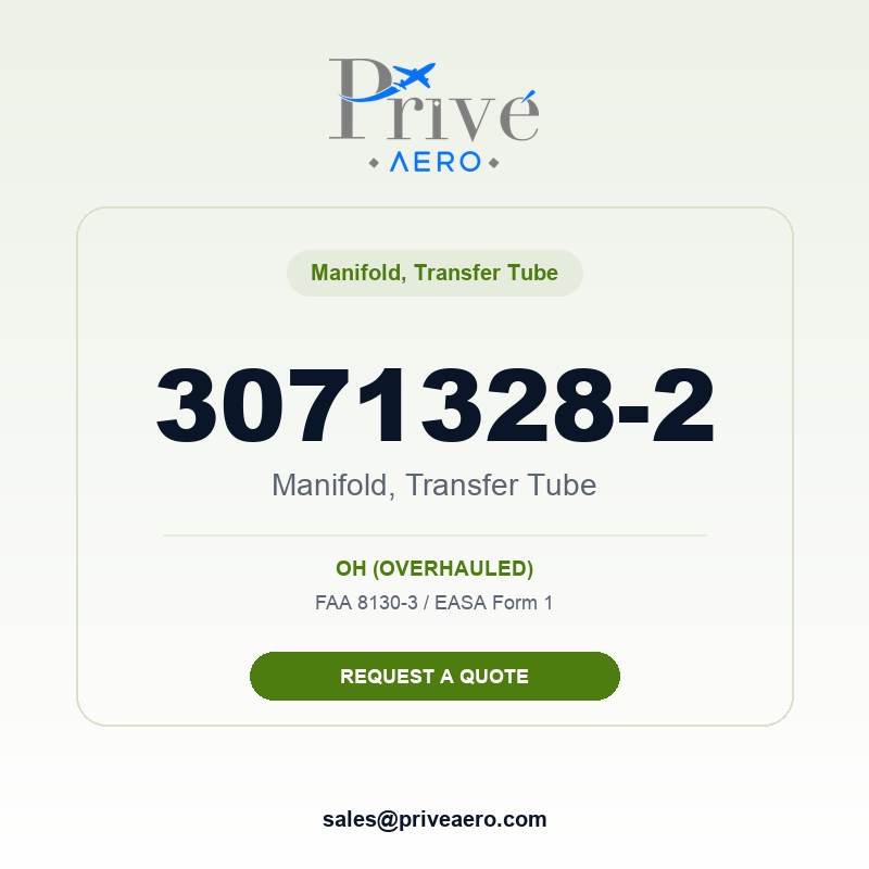 P/N 3071328-2 Manifold, Transfer Tube 3071328-2 Manifold, Transfer Tube – Privé Aero
