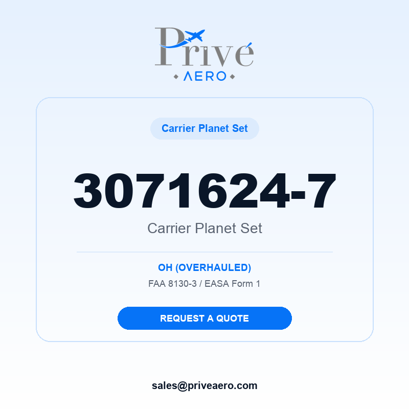 P/N 3071624-7 Carrier Planet Set 3071624-7 Carrier Planet Set – Privé Aero