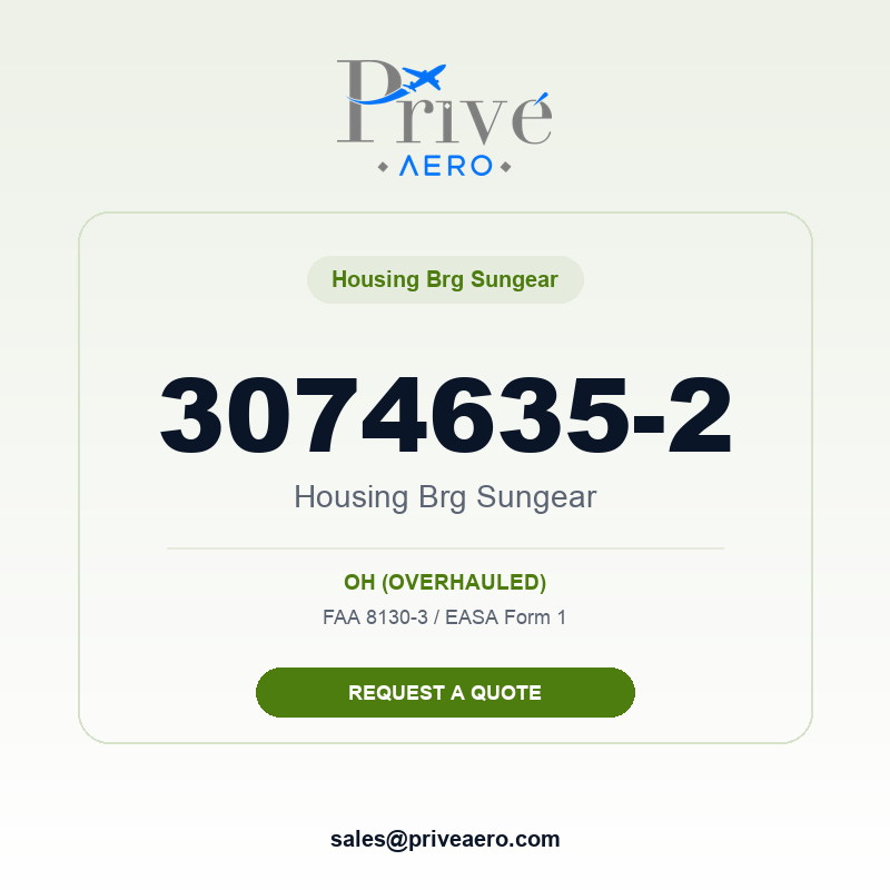 P/N 3074635-2 Housing Brg Sungear 3074635-2 Housing Brg Sungear – Privé Aero