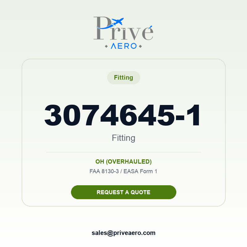 P/N 3074645-1 Fitting 3074645-1 Fitting – Privé Aero