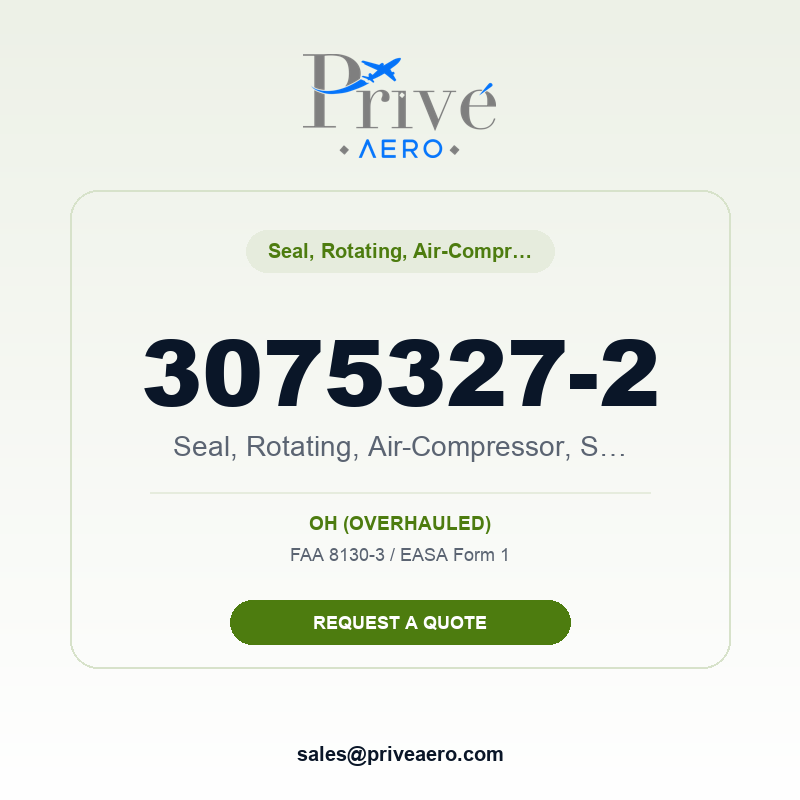 P/N 3075327-2 Seal, Rotating, Air-compressor, Stage 4 3075327-2 Seal, Rotating, Air-compressor, Stage 4 – Privé Aero