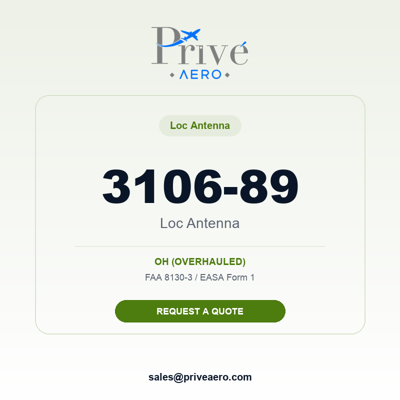 P/N 3106-89 Loc Antenna 3106-89 Loc Antenna – Privé Aero