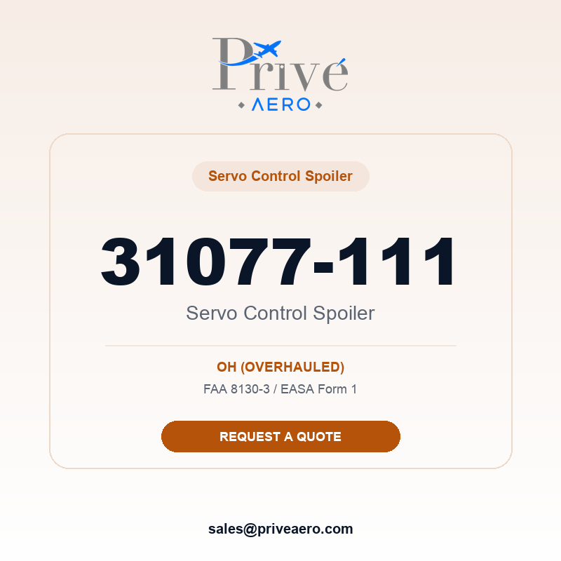 P/N 31077-111 Servo Control Spoiler 31077-111 Servo Control Spoiler – Privé Aero