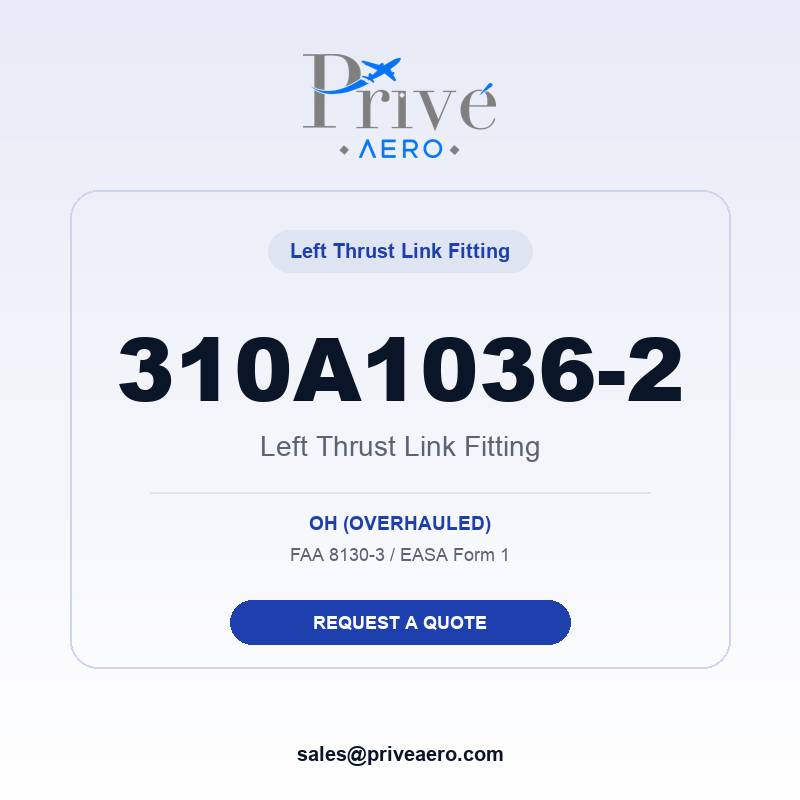 P/N 310A1036-2 Left Thrust Link Fitting 310A1036-2 Left Thrust Link Fitting – Privé Aero
