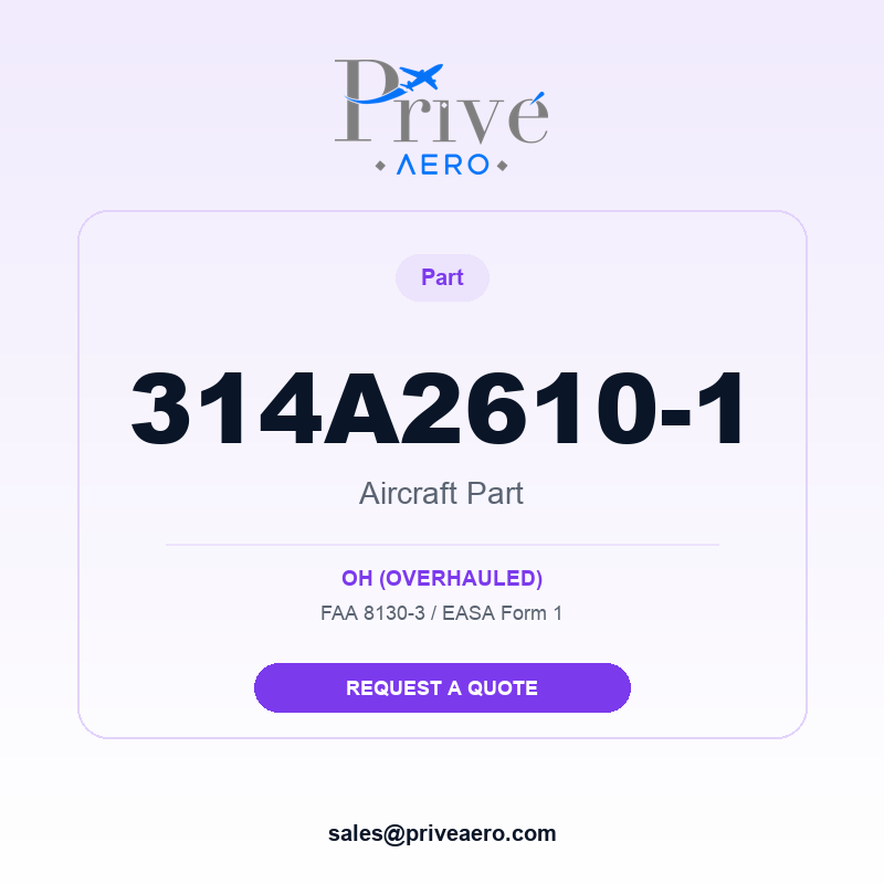 P/N 314A2610-1 314A2610-1 – Privé Aero