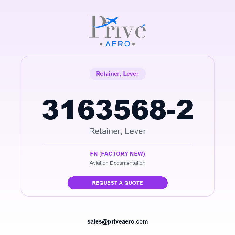 P/N 3163568-2 Retainer, Lever 3163568-2 Retainer, Lever – Privé Aero