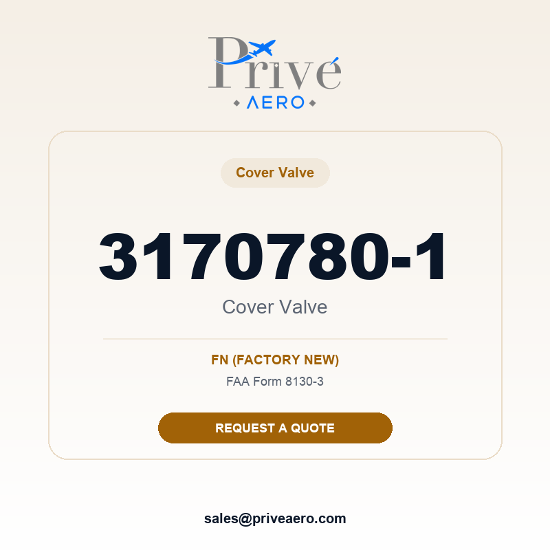 P/N 3170780-1 Cover Valve 3170780-1 Cover Valve – Privé Aero