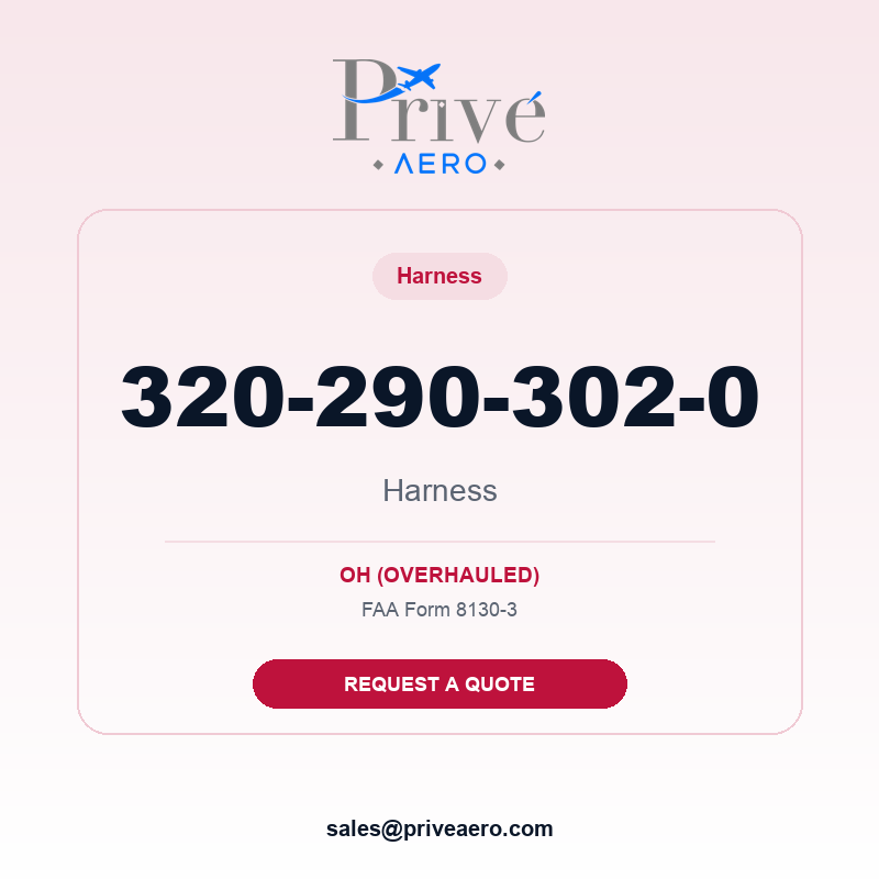 P/N 320-290-302-0 Harness 320-290-302-0 Harness – Privé Aero