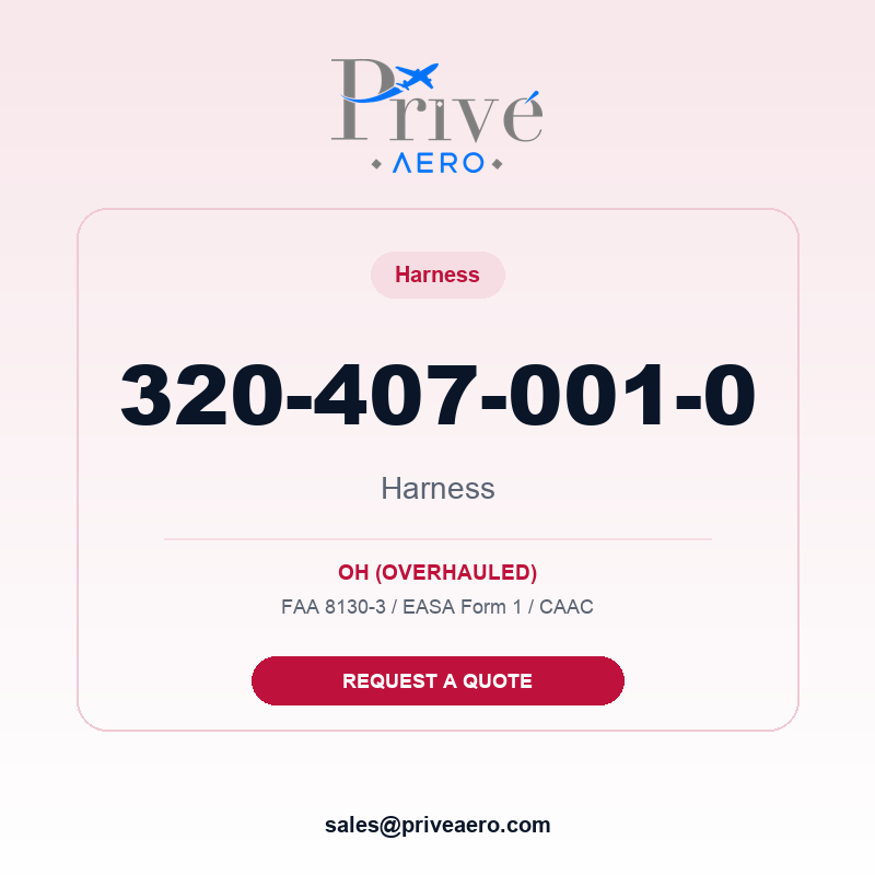 P/N 320-407-001-0 Harness 320-407-001-0 Harness – Privé Aero