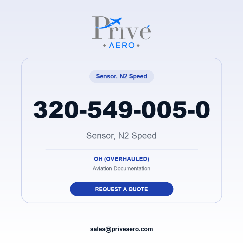 P/N 320-549-005-0 Sensor, N2 Speed 320-549-005-0 Sensor, N2 Speed – Privé Aero