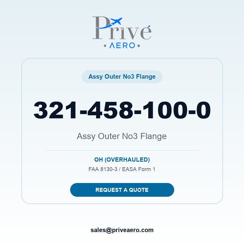 P/N 321-458-100-0 Assy Outer No3 Flange 321-458-100-0 Assy Outer No3 Flange – Privé Aero