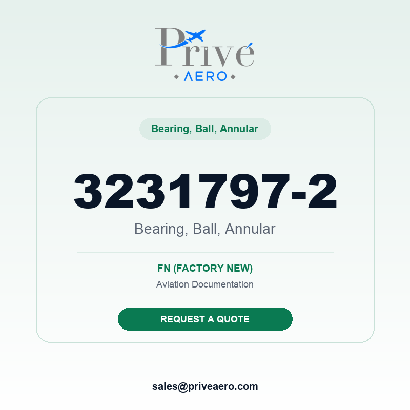 P/N 3231797-2 Bearing, Ball, Annular 3231797-2 Bearing, Ball, Annular – Privé Aero