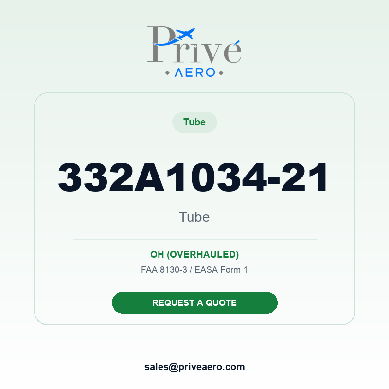 P/N 332A1034-21 Tube 332A1034-21 Tube – Privé Aero