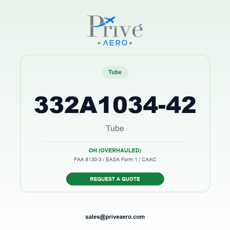 P/N 332A1034-42 Tube 332A1034-42 Tube – Privé Aero