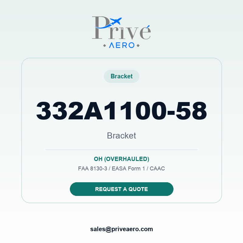 P/N 332A1100-58 Bracket 332A1100-58 Bracket – Privé Aero