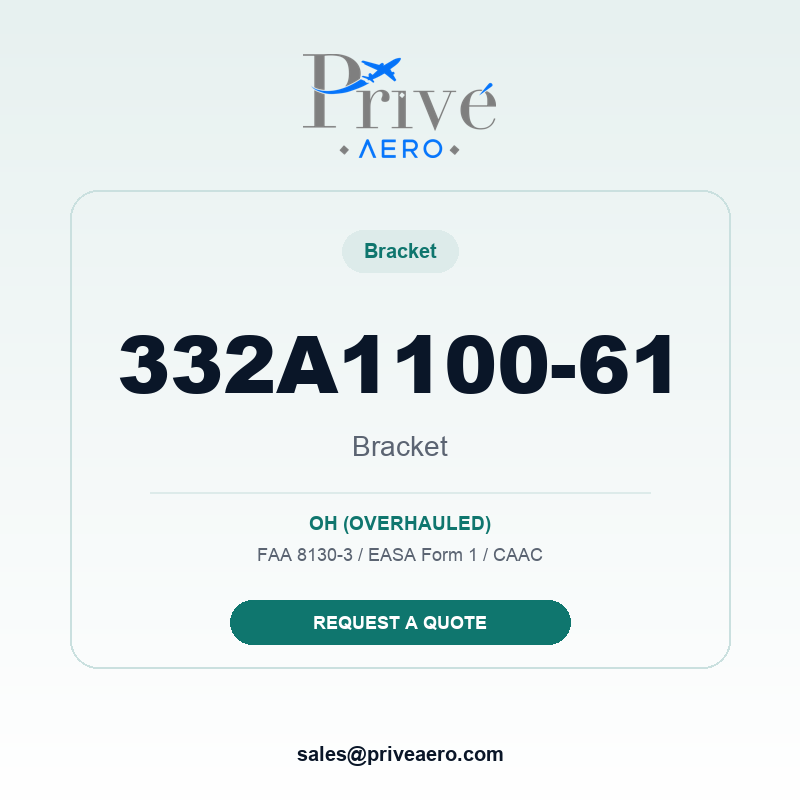 P/N 332A1100-61 Bracket 332A1100-61 Bracket – Privé Aero