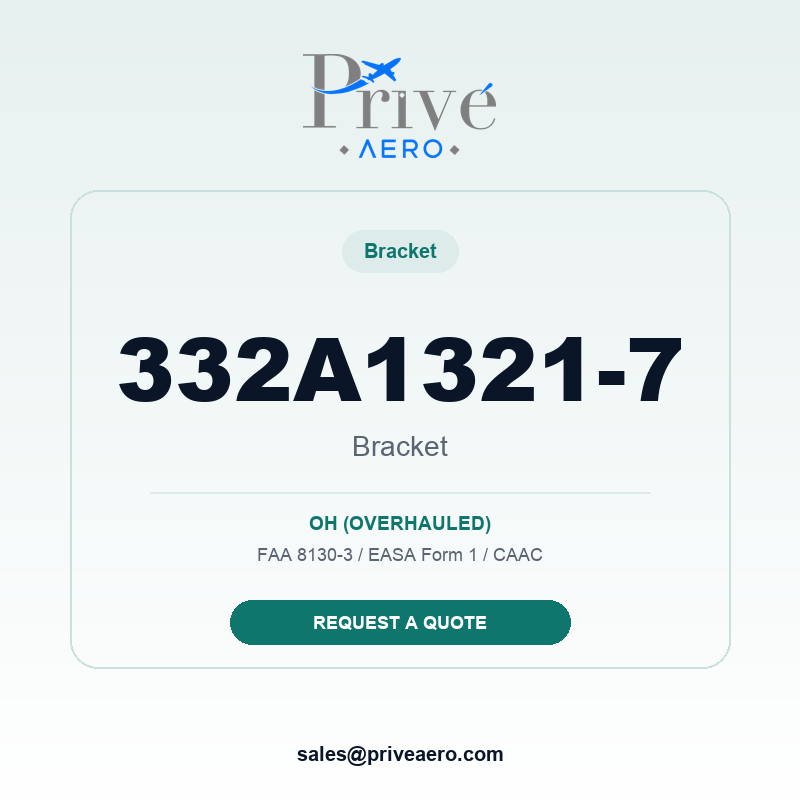 P/N 332A1321-7 Bracket 332A1321-7 Bracket – Privé Aero