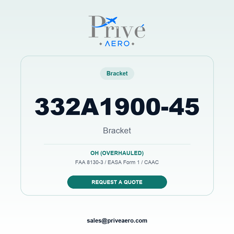 P/N 332A1900-45 Bracket 332A1900-45 Bracket – Privé Aero