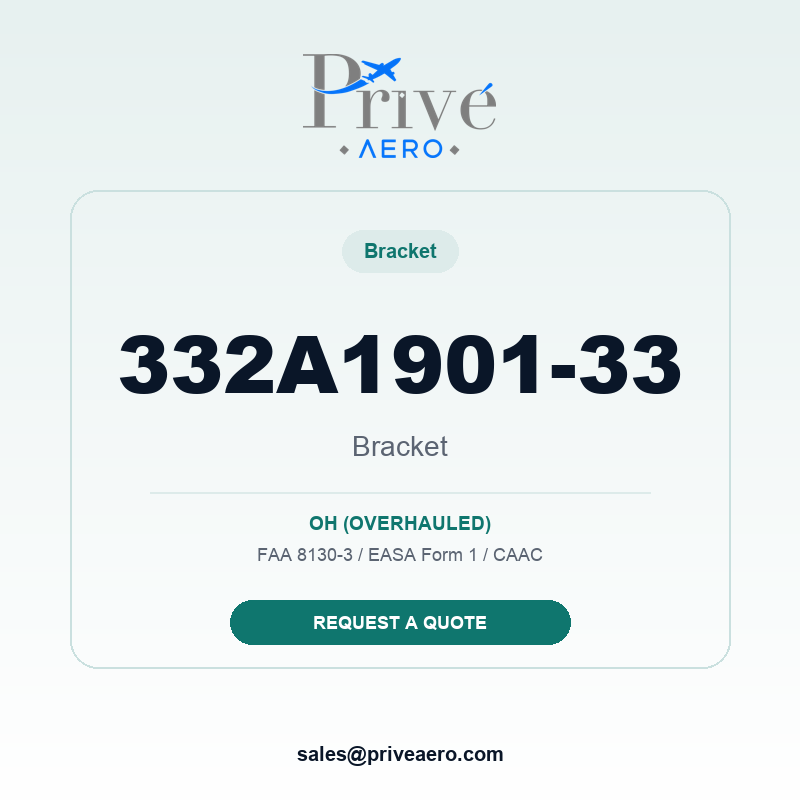 P/N 332A1901-33 Bracket 332A1901-33 Bracket – Privé Aero
