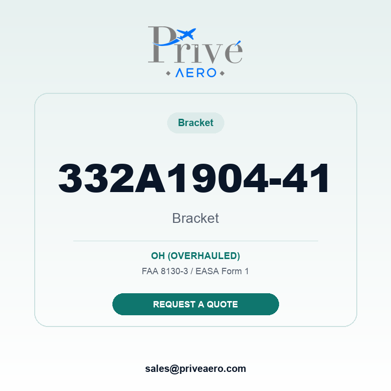 P/N 332A1904-41 Bracket 332A1904-41 Bracket – Privé Aero
