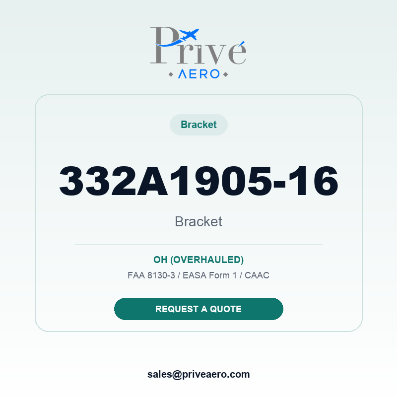 P/N 332A1905-16 Bracket 332A1905-16 Bracket – Privé Aero