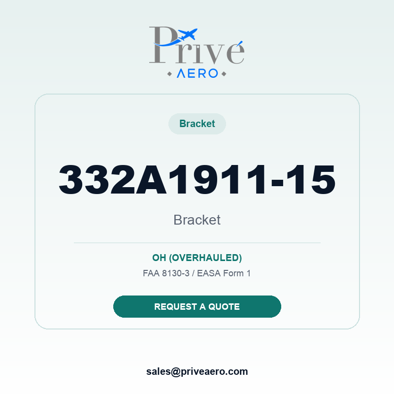 P/N 332A1911-15 Bracket 332A1911-15 Bracket – Privé Aero