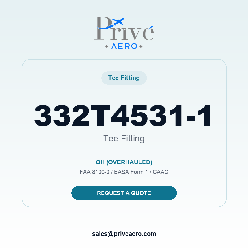 P/N 332T4531-1 TEE FITTING 332T4531-1 TEE FITTING – Privé Aero