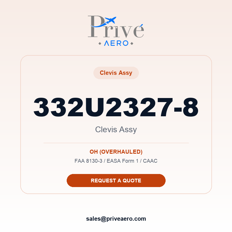 P/N 332U2327-8 CLEVIS ASSY 332U2327-8 CLEVIS ASSY – Privé Aero