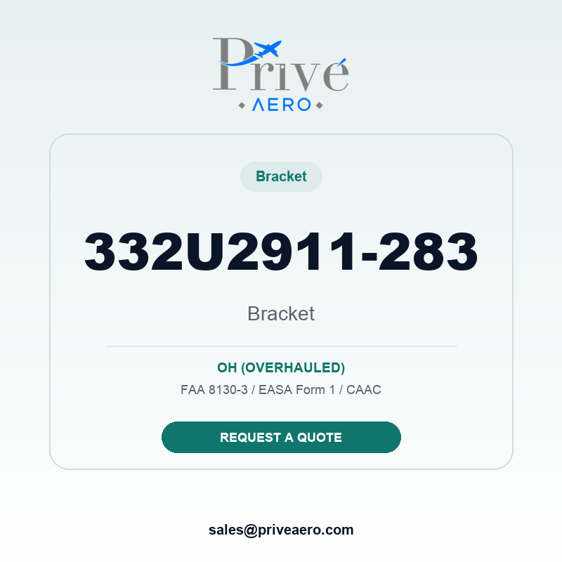 P/N 332U2911-283 BRACKET 332U2911-283 BRACKET – Privé Aero