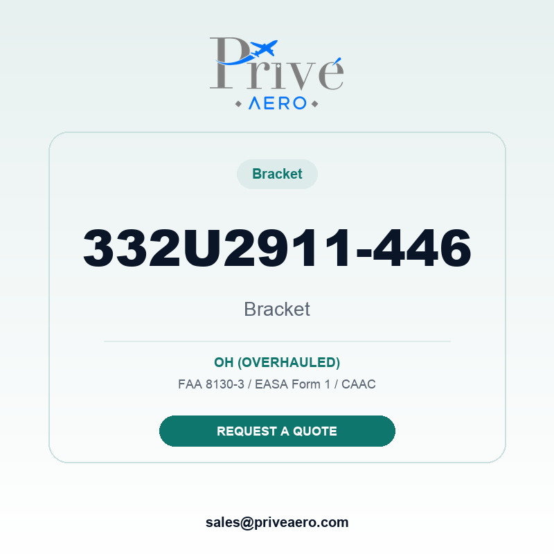 P/N 332U2911-446 BRACKET 332U2911-446 BRACKET – Privé Aero