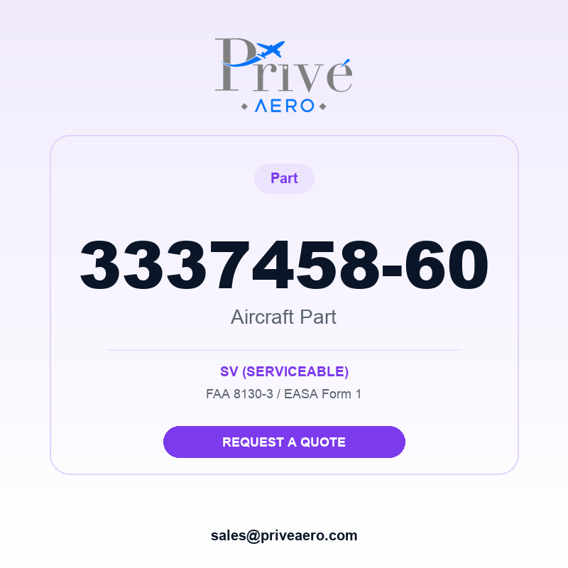 P/N 3337458-60 3337458-60 – Privé Aero