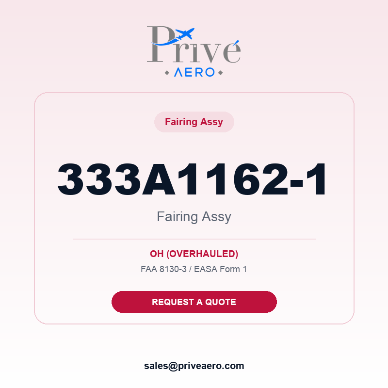 P/N 333A1162-1 Fairing Assy 333A1162-1 Fairing Assy – Privé Aero