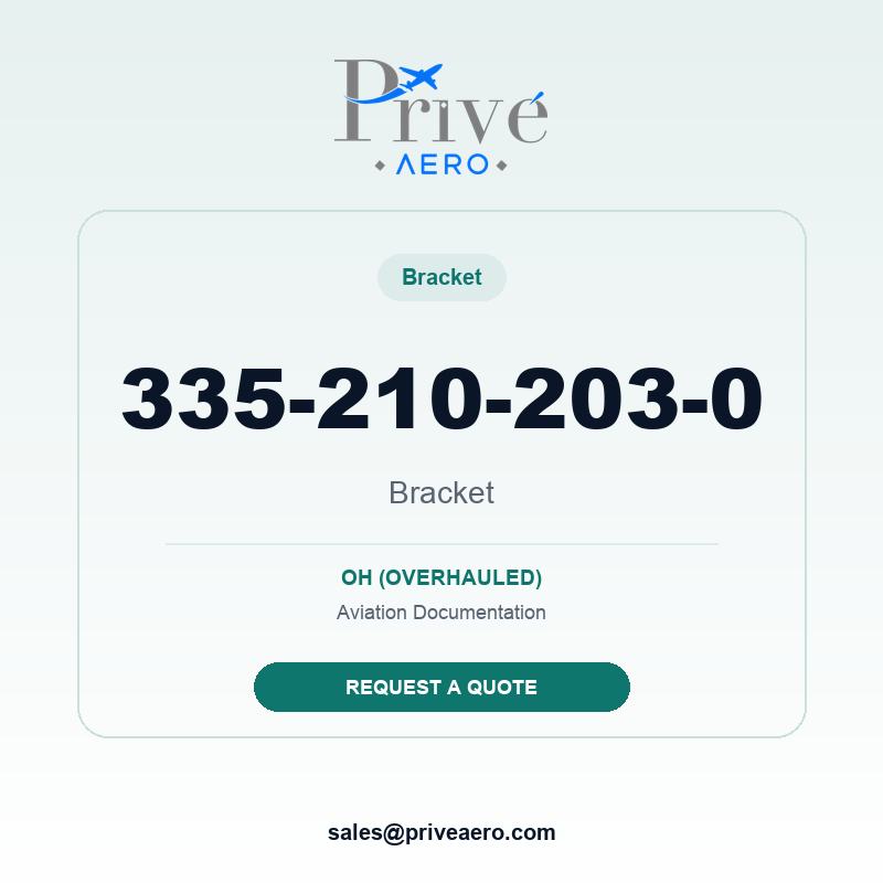 P/N 335-210-203-0 Bracket 335-210-203-0 Bracket – Privé Aero