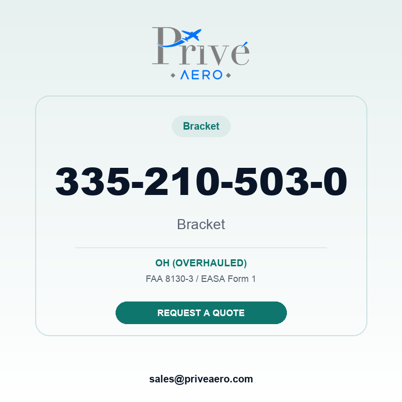 P/N 335-210-503-0 Bracket 335-210-503-0 Bracket – Privé Aero