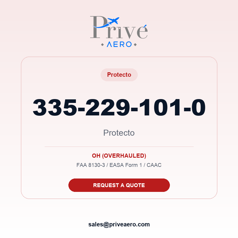 P/N 335-229-101-0 Protecto 335-229-101-0 Protecto – Privé Aero
