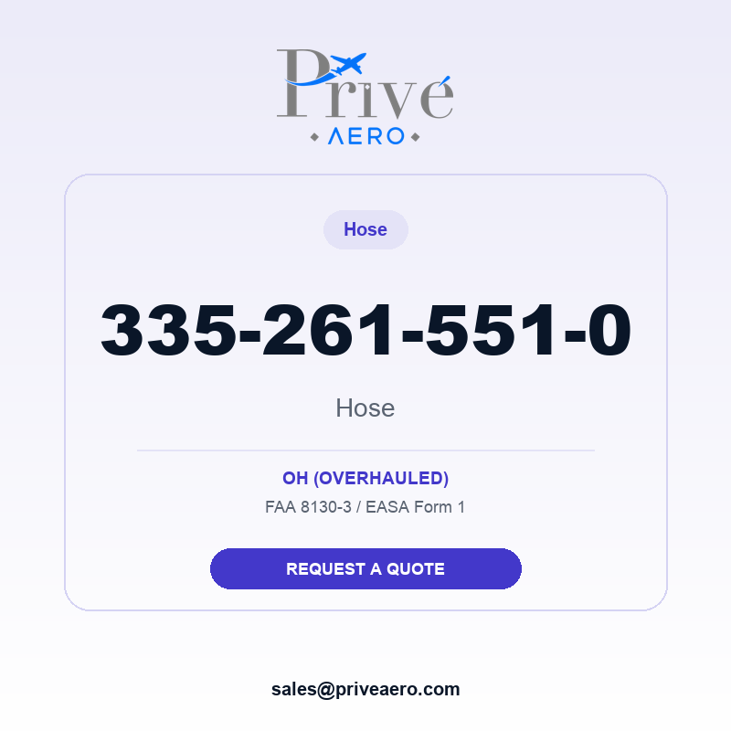 P/N 335-261-551-0 Hose 335-261-551-0 Hose – Privé Aero