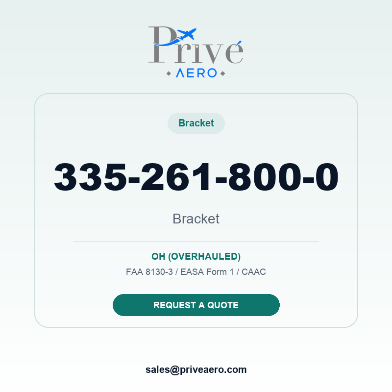 P/N 335-261-800-0 Bracket 335-261-800-0 Bracket – Privé Aero