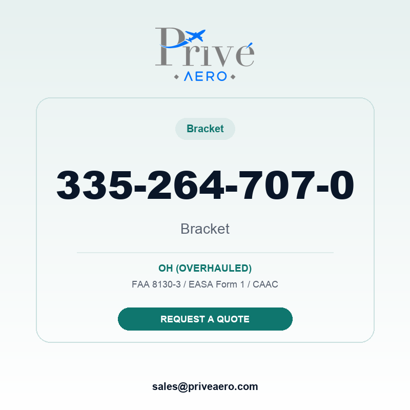 P/N 335-264-707-0 Bracket 335-264-707-0 Bracket – Privé Aero