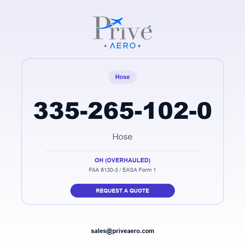 P/N 335-265-102-0 Hose 335-265-102-0 Hose – Privé Aero