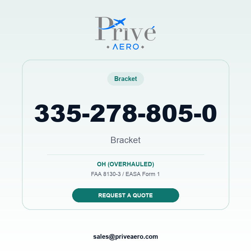 P/N 335-278-805-0 Bracket 335-278-805-0 Bracket – Privé Aero