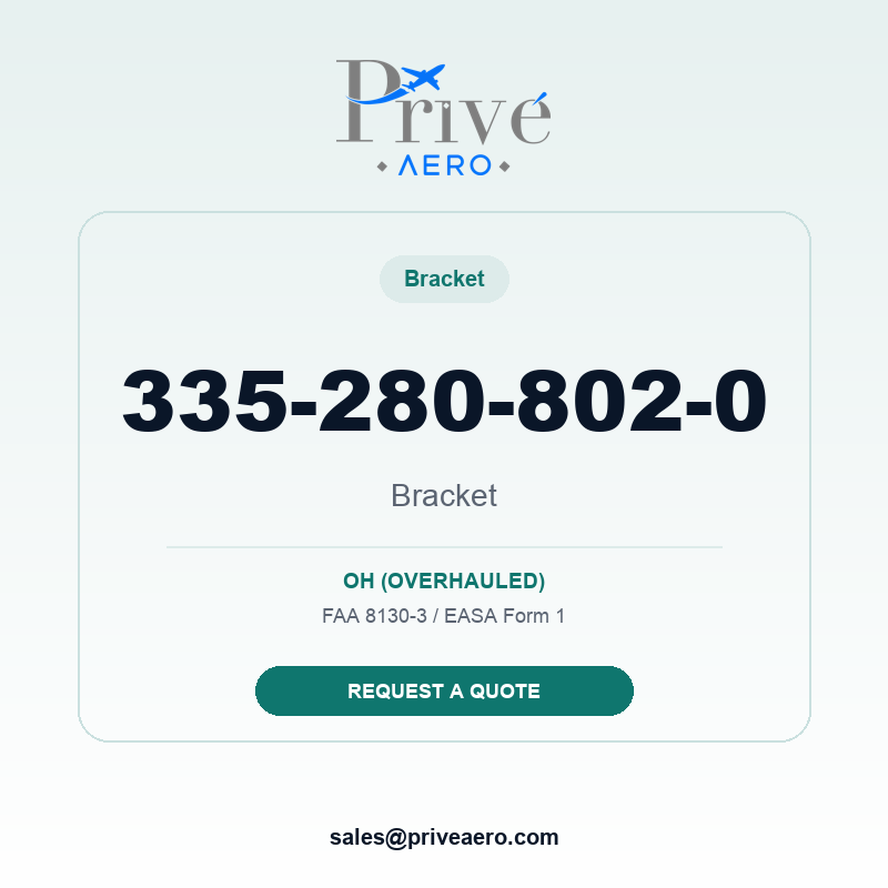 P/N 335-280-802-0 Bracket 335-280-802-0 Bracket – Privé Aero