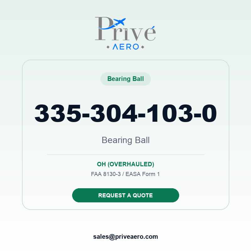 P/N 335-304-103-0 Bearing Ball 335-304-103-0 Bearing Ball – Privé Aero