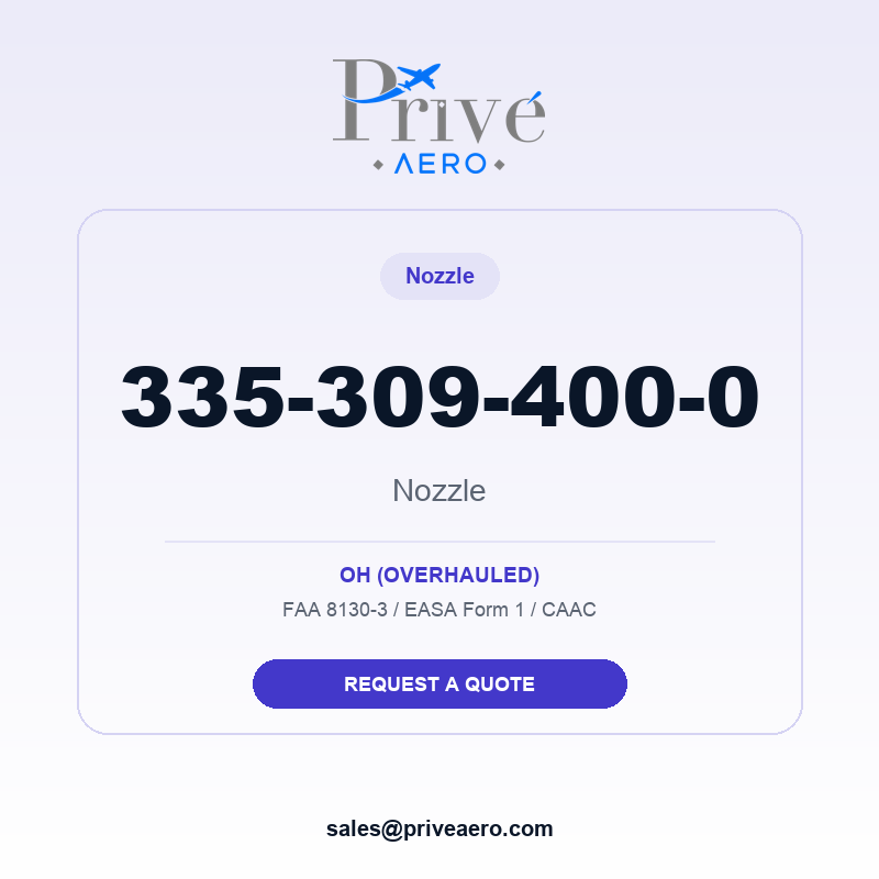 P/N 335-309-400-0 Nozzle 335-309-400-0 Nozzle – Privé Aero