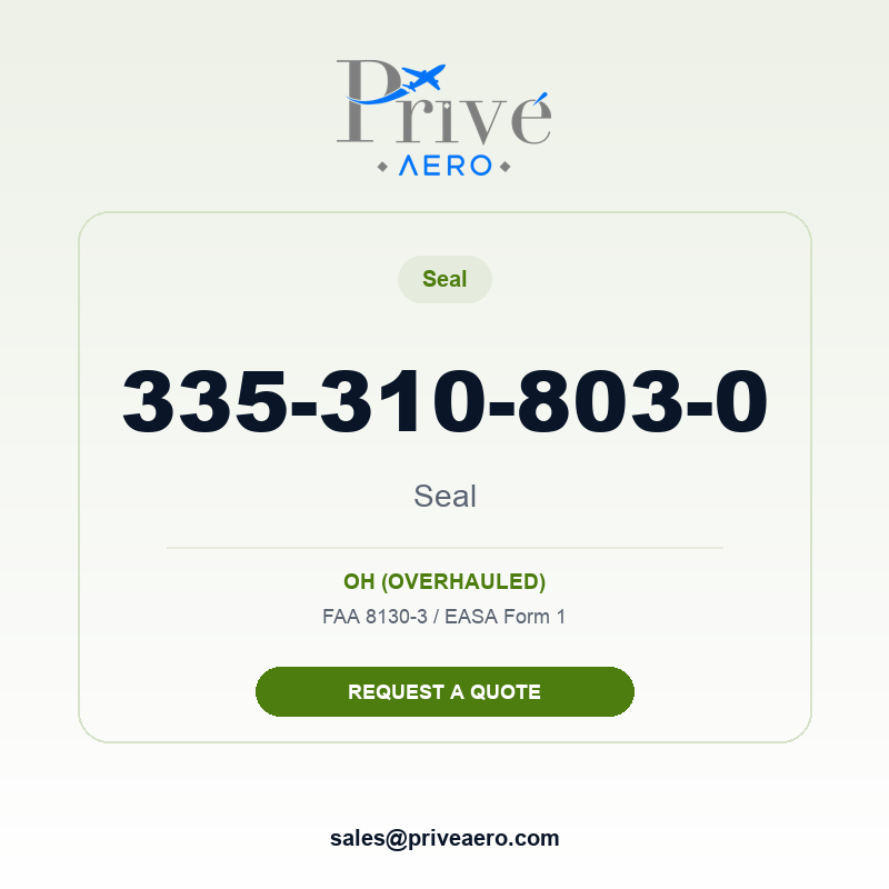 P/N 335-310-803-0 Seal 335-310-803-0 Seal – Privé Aero