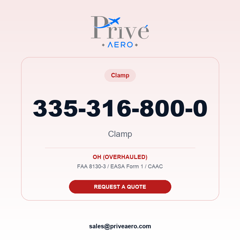 P/N 335-316-800-0 Clamp 335-316-800-0 Clamp – Privé Aero